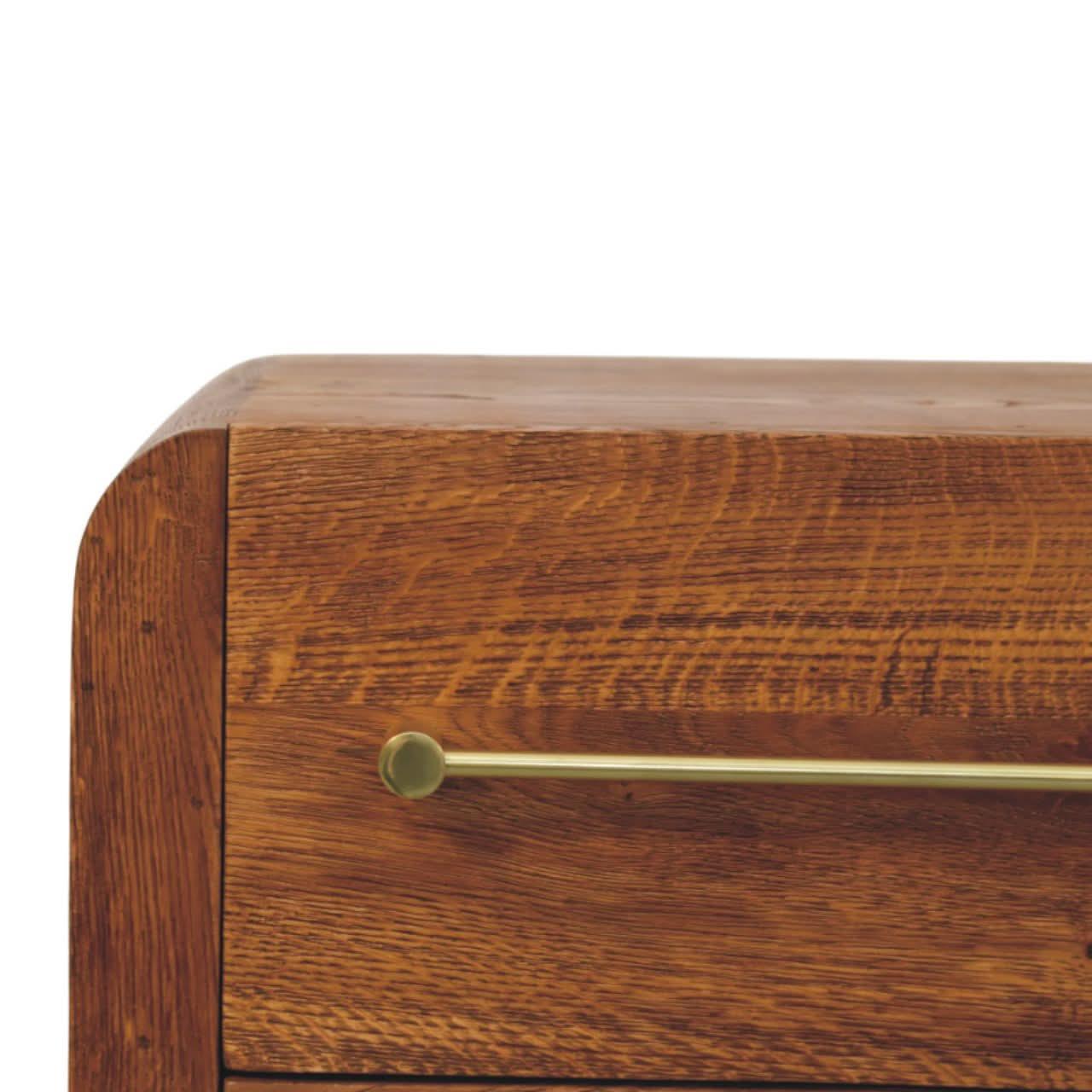 Osa Bedside Table, Medium - Tiger Oak Bedside Tables - Bokel Home
