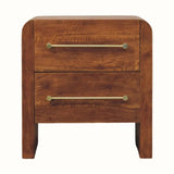 Osa Two Drawer Bedside Table - Tiger Oak Bedside Tables - Bokel Home