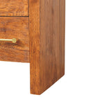 Osa Two Drawer Bedside Table - Tiger Oak Bedside Tables - Bokel Home