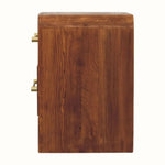 Osa Two Drawer Bedside Table - Tiger Oak Bedside Tables - Bokel Home