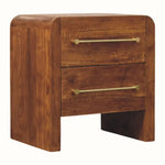 Osa Two Drawer Bedside Table - Tiger Oak Bedside Tables - Bokel Home