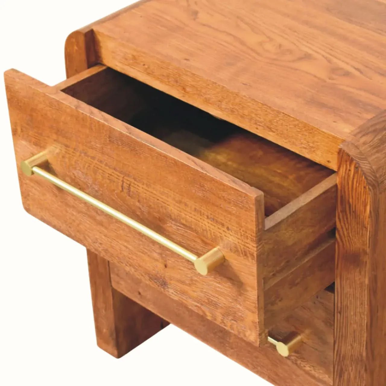 Osa Two Drawer Bedside Table - Tiger Oak Bedside Tables - Bokel Home