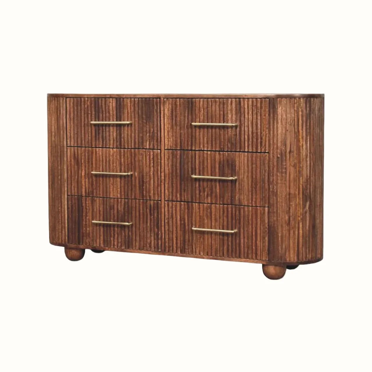 Paxton 6 Drawer Chest of Drawers - Roasted Almond Chest of Drawers - Bokel Home
