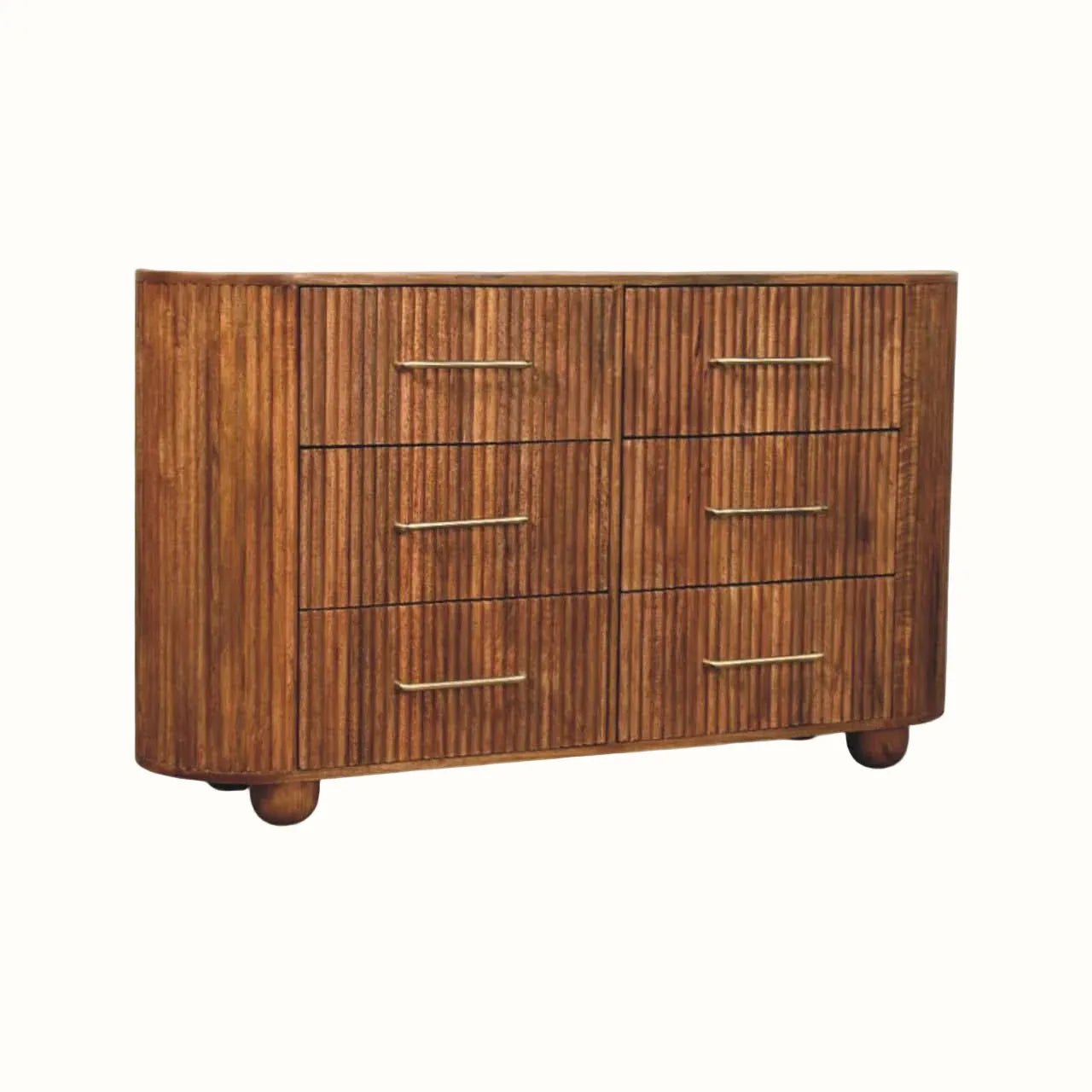 Paxton Chest of Six Drawers - Amber Oak Chest of Drawers - Bokel Home