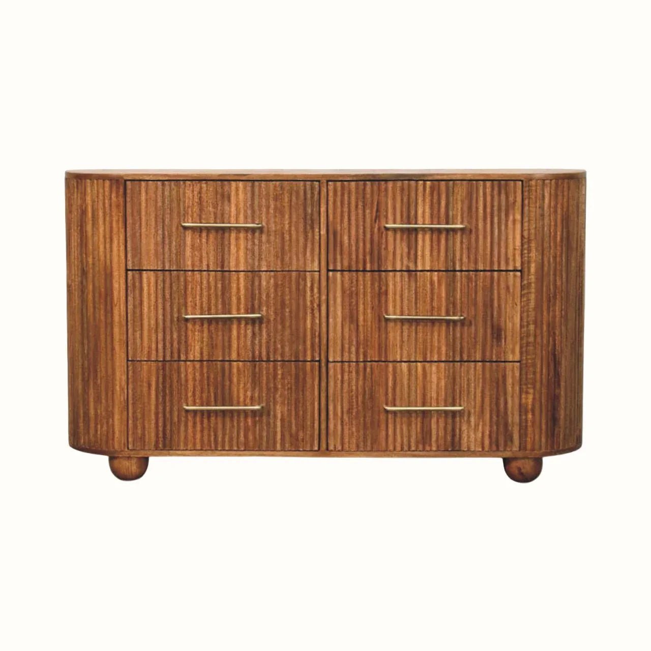Paxton Chest of Six Drawers, Large - Amber Oak Chest of Drawers - Bokel Home