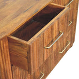 Paxton Chest of Six Drawers, Large - Amber Oak Chest of Drawers - Bokel Home