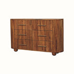 Paxton Chest of Six Drawers, Large - Amber Oak Chest of Drawers - Bokel Home