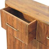 Paxton Chest of Six Drawers, Large - Amber Oak Chest of Drawers - Bokel Home