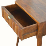 Prism 1 Drawer Bedside Table, Medium - Chestnut Bedside Tables - Bokel Home