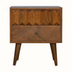 Prism 2 Drawer Bedside Table - Chestnut Bedside Tables - Bokel Home