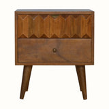 Prism 2 Drawer Bedside Table - Chestnut Bedside Tables - Bokel Home