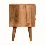 Prism 2 Drawer Bedside Table, Medium - Natural Bedside Tables - Bokel Home