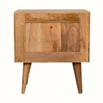 Prism 2 Drawer Bedside Table, Medium - Natural Bedside Tables - Bokel Home