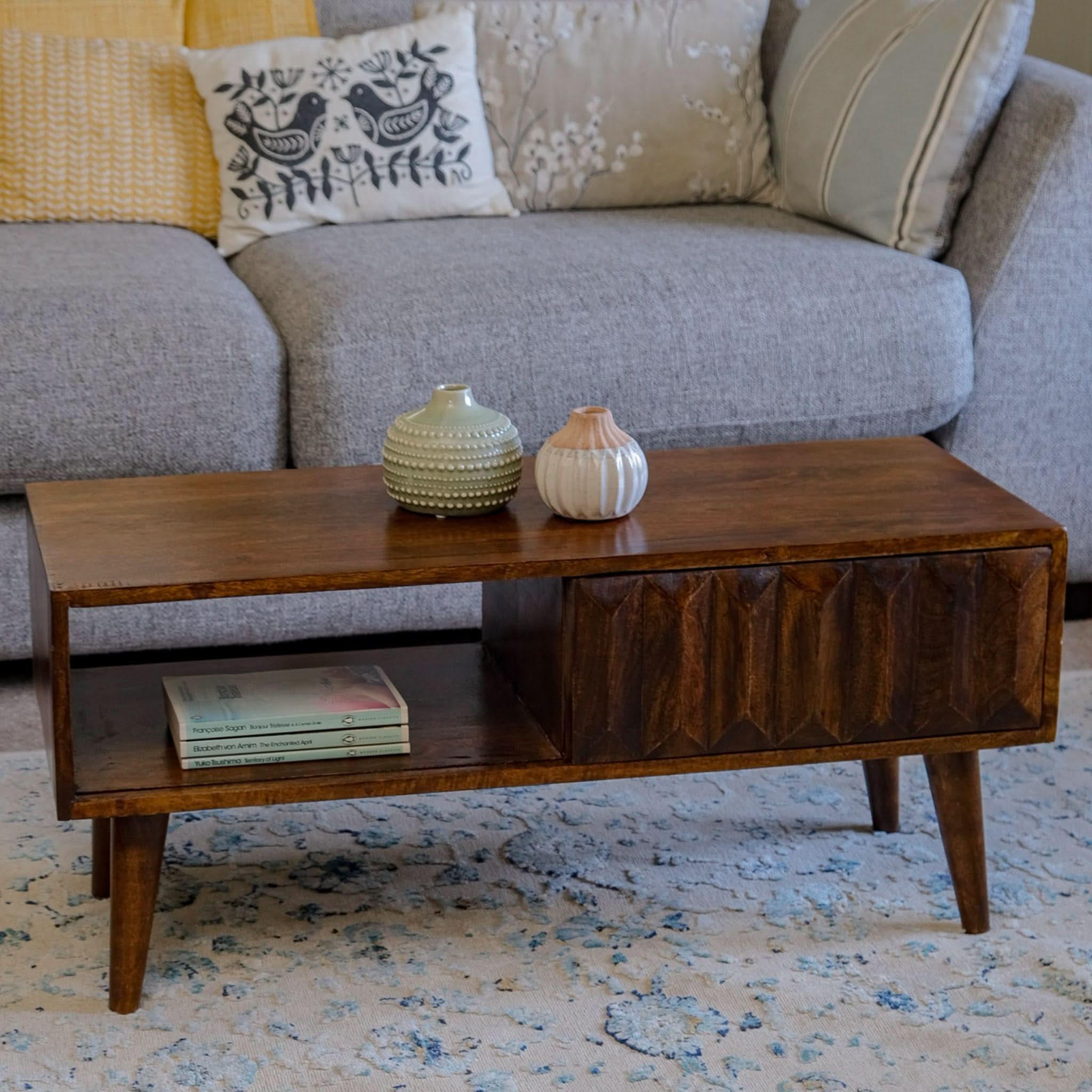 Prism Coffee Table - Chestnut Coffee Tables - Bokel Home