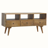 Fogel Open Triple Shelf TV Stand - Natural