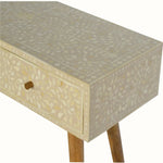 Marlo Floral Bone Inlay Console Table