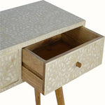 Marlo Floral Bone Inlay Console Table