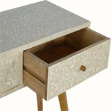 Marlo Floral Bone Inlay Console Table