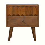 Prism 2 Drawer Bedside Table - Chestnut