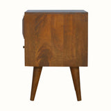 Prism 2 Drawer Bedside Table - Chestnut