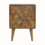 Felix 2 Drawer Bedside Table, Medium - Natural