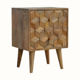 Felix 2 Drawer Bedside Table, Medium - Natural