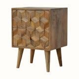 Felix 2 Drawer Bedside Table, Medium - Natural