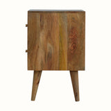 Felix 2 Drawer Bedside Table, Medium - Natural