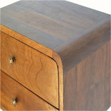 Hamade Wall-Mounted Bedside Table, Medium - Chestnut