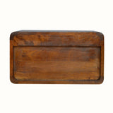 Hamade Open Wall-Mounted Bedside Table, Medium - Chestnut