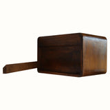Hamade Open Wall-Mounted Bedside Table, Medium - Chestnut