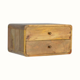 Hamade Wall-Mounted Bedside Table, Medium - Natural