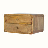 Hamade Wall-Mounted Bedside Table, Medium - Natural