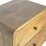 Hamade Wall-Mounted Bedside Table, Medium - Natural