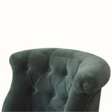 Mineo Velvet Accent Chair - Forest Green/Natural