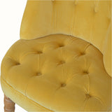 Mineo Velvet Accent Chair - Mustard/Natural