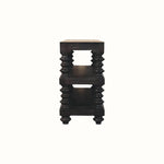 Rafe Spindle Open Shelf Console, Large - Carbon Ash Console Tables - Bokel Home