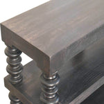 Rafe Spindle Open Shelf Console, Large - Carbon Ash Console Tables - Bokel Home
