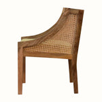 Seeley Cane Accent Chair - Mustard Velvet/Natural Accent Chairs - Bokel Home