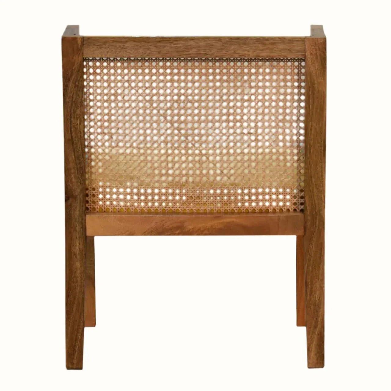 Seeley Cane Accent Chair - Mustard Velvet/Natural Accent Chairs - Bokel Home