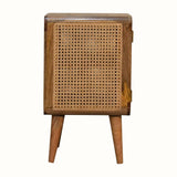 Seeley Cane Bedside Cabinet, Medium - Natural Bedside Tables - Bokel Home