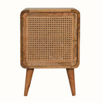 Seeley Cane Bedside Cabinet, Medium - Natural Bedside Tables - Bokel Home