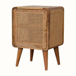Seeley Cane Bedside Cabinet, Medium - Natural Bedside Tables - Bokel Home