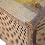 Seeley Cane Bedside Cabinet, Medium - Natural Bedside Tables - Bokel Home