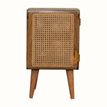 Seeley Cane Bedside Cabinet - Natural Bedside Tables - Bokel Home