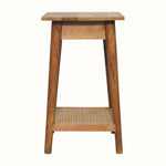 Seeley Cane Bedside Table with 1 Drawer, Small - Natural Bedside Tables - Bokel Home