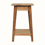 Seeley Cane Bedside Table with 1 Drawer, Small - Natural Bedside Tables - Bokel Home