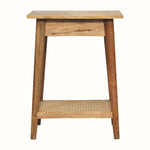 Seeley Cane Bedside Table with 1 Drawer, Small - Natural Bedside Tables - Bokel Home