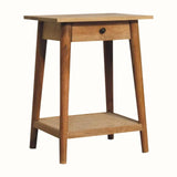 Seeley Cane Bedside Table with 1 Drawer, Small - Natural Bedside Tables - Bokel Home