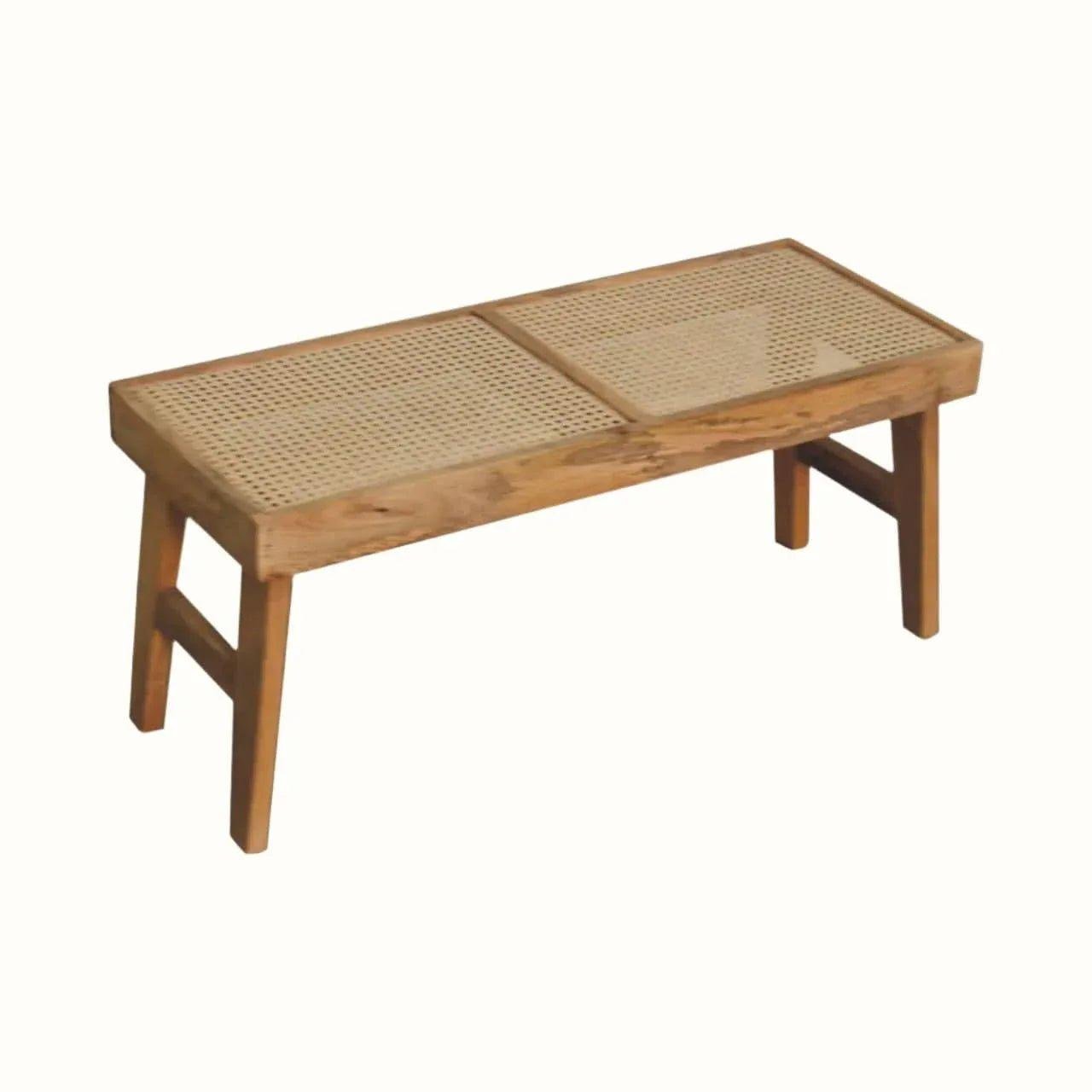 Seeley Cane Bench - Natural Bench - Bokel Home
